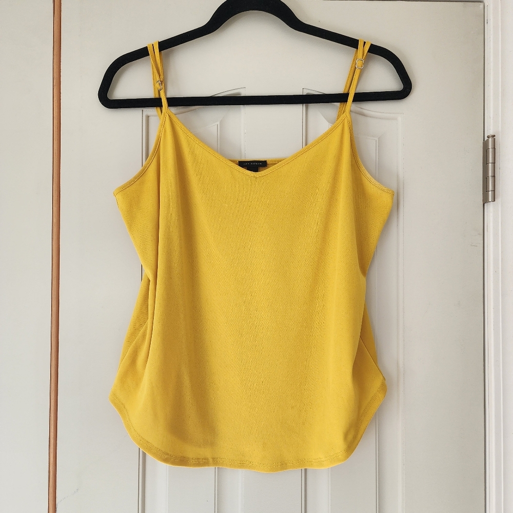 Ann Taylor Elegant Sunflower Yellow Camisole Adjustable Straps L